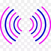 剪贴画无线电波开放部分射频.粉红色波