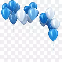 气球蓝色生日照-气球