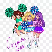 剪贴画服装卡通花-啦啦队制服翻滚