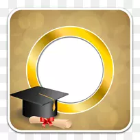 毕业典礼图形文凭研究生大学教育证书的边界