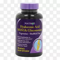 膳食补充剂纳豆透明质酸MSM与氨基葡萄糖钠和氨基葡萄糖甲基磺酰基甲烷-透明质酸