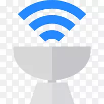 宽带wi-fi互联网服务提供商徽标无线网络天线