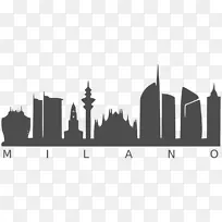 米兰天际线图形免费照片-威尼斯