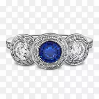 蓝宝石戒指珠宝时尚婚礼供应蓝宝石戒指