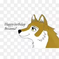 生日快乐布瑞娜胡须狗插图-狼的背景生日