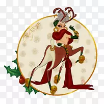 圣诞老人的驯鹿鲁道夫圣诞装饰品-爱神驯鹿
