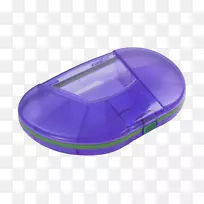 药丸盒&情况密封玻璃体8室药盒最多可容纳150丸防水(紫色)玻璃体衬垫8室药盒药丸分配器