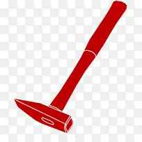 剪贴画手工工具锤红色png图片.红色锤子