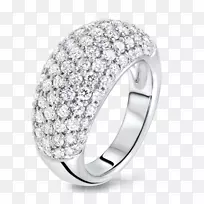 珠宝首饰，宝石，钻石，黄金-铺好的钻石戒指