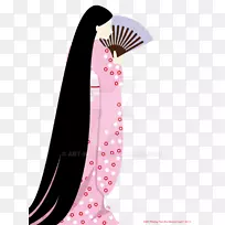 女图设计粉红m-梅花和服