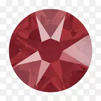 施华洛世奇仿宝石和莱茵石施华洛世奇棒-7毫米深红色x10水晶校正红