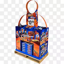 玩具热轮显示瓦楞纸纤维板销售点.热轮储存