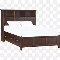 床头板平台床摇床卧房-书柜床