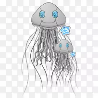 海洋无脊椎动物剪贴画插图/m/02csf绘图-水母鱼网