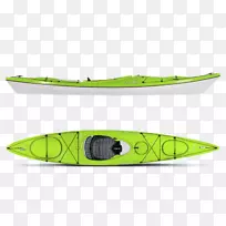 皮艇渔船划海皮划艇-绿色皮艇