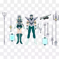 海王星海神服装设计插图