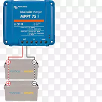 交流适配器最大功率点跟踪电池充电控制器太阳能电池板.汽车电池正负