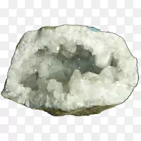 晶体地质体Keokuk石英蛀牙方解石地质体