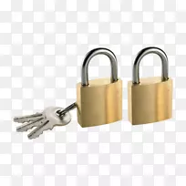 康奈尔2包小黄铜挂锁与钥匙ts2a01ts康奈尔2包装小黄铜挂锁与钥匙ts2a01ts行李锁-护照旅行组织者带
