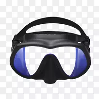 潜水和浮潜面具带紫外线防护镜的OMS纹身面罩潜水员潜水极简式防毒面具