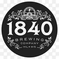 1840年酿造公司啤酒酿造谷物和麦芽啤酒标志-酿造公司午餐