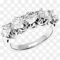 永恒戒指莫萨尼辉煌的订婚戒指-永恒的钻石戒指女人