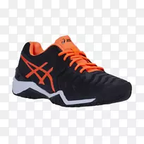 运动鞋Asics凝胶解决方案7男网球鞋耐克橙色白色网球鞋适用于女性