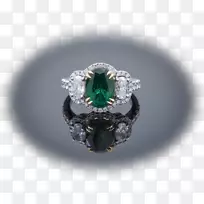 瓦洛布拉大师珠宝商订婚戒指珠宝克拉祖母绿钻石皇冠