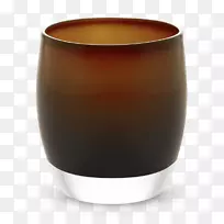 玻璃咖啡杯花瓶棕色学习蜡烛
