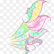 艺术扇艺术插图-仙女翅膀简单