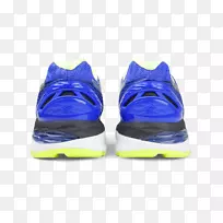 爱斯基斯女子尼姆18跑鞋，紫色(蓝紫色/银色/阳光石灰)，3.5英国运动鞋Asics凝胶-Nimbus 18女士跑步跑鞋步态周期