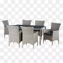 桌椅，躺椅，长椅，日光浴椅，灰色长方形餐桌