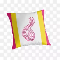 艺妓枕鱼垫袋-粉红色花枕