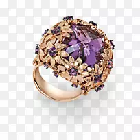 紫水晶耳环珠宝红宝石高级时装表演