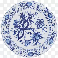 青葱盘瓷Kahla/thüringen Porzellan GmbH餐具.蓝色瓷器板