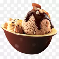 圣代巧克力冰淇淋巴斯金罗宾斯巧克力布朗尼-疯狂教授