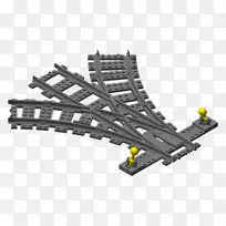 乐高列车轨道运输轨道铁路道岔表