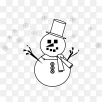 剪贴画图像开放部分雪人图形.雪人轮廓