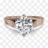 钻石订婚戒指，结婚戒指，珠宝.椭圆形长方形订婚戒指