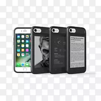 OAXIS Inkcase for iphone 7-黑色e墨水电子阅读器智能手机-最好的朋友手机案例iphone 4