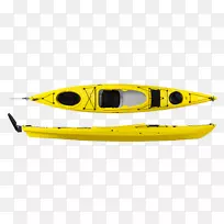 皮艇适合132 pe 2层舵串黄色聚乙烯海皮艇-因努伊特皮艇。