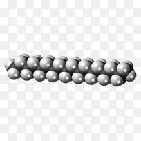 十六烷分子脂肪酸化学十五烷碳原子模型黑白