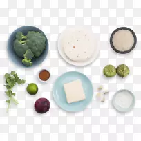 素食烹饪配方成分叶类蔬菜食物花椰菜和奶酪