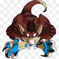 龙画爪猫头鹰艺术-粉笔画蝴蝶