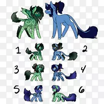 剪贴画马插图动物-MLP网格设计
