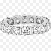 结婚戒指，手镯，银手镯-永恒的钻石戒指