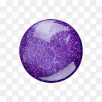球形紫光法国美甲