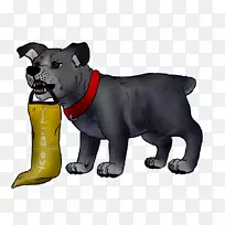 犬种小狗鼻子-公牛犬雕塑