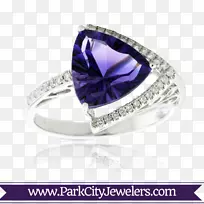 紫水晶戒指珠宝钻石宝石紫水晶钻石戒指