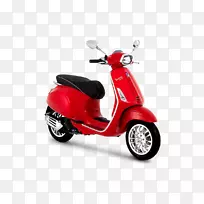皮亚吉奥汽车Vespa冲刺滑板车-红色Vespa